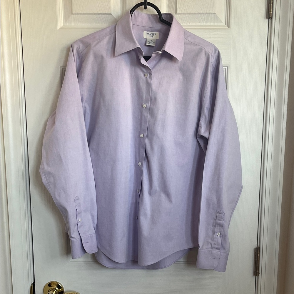 Brooks Bros “346” womens lavender shirt sz 12 non-iron long-sleeve - great color